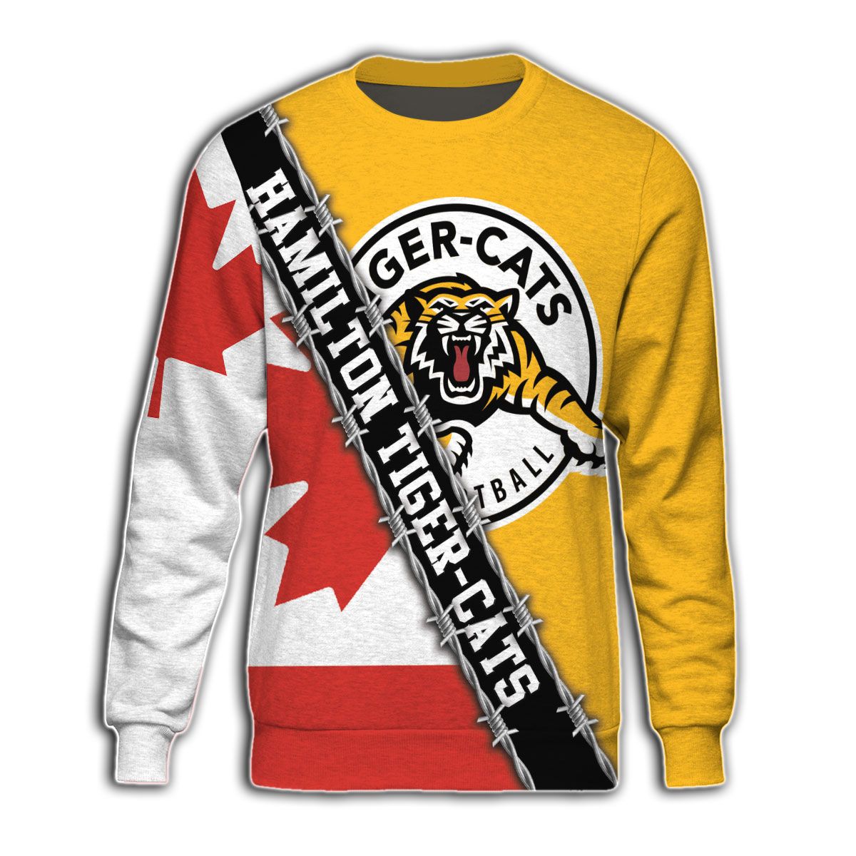 Hamilton Tiger Cats Canada flag CFL 3d shirt, hoodie 3 Hamilton Tiger Cats Canada flag CFL 3d shirt, hoodie word1