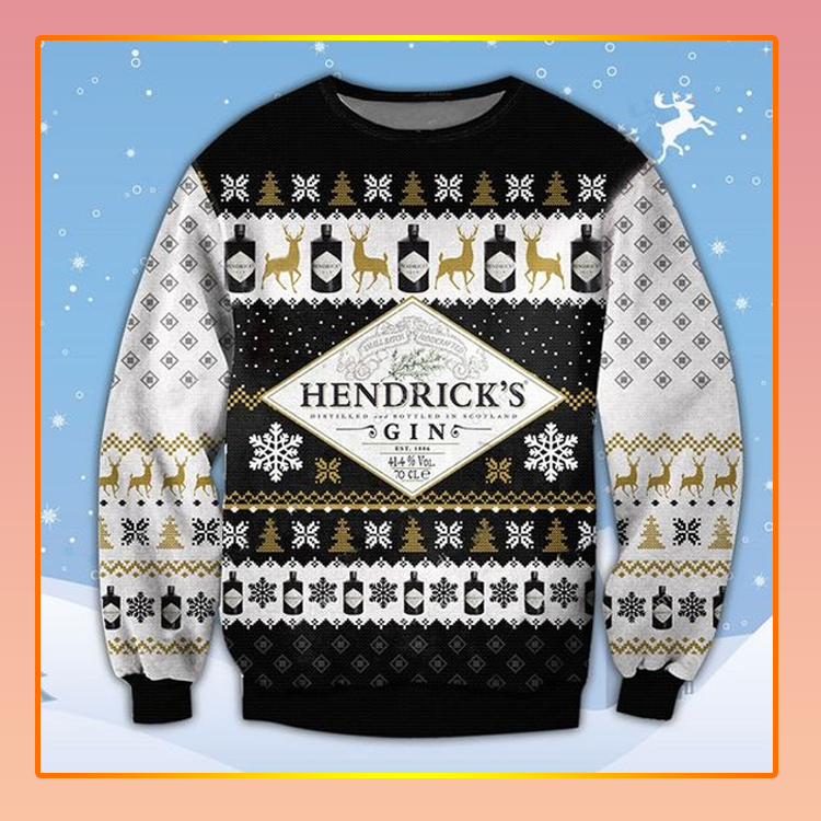 Hendeick's Gin Beer Christmas Ugly Sweater 3 Hendeick's Gin Beer Christmas Ugly Sweater word1