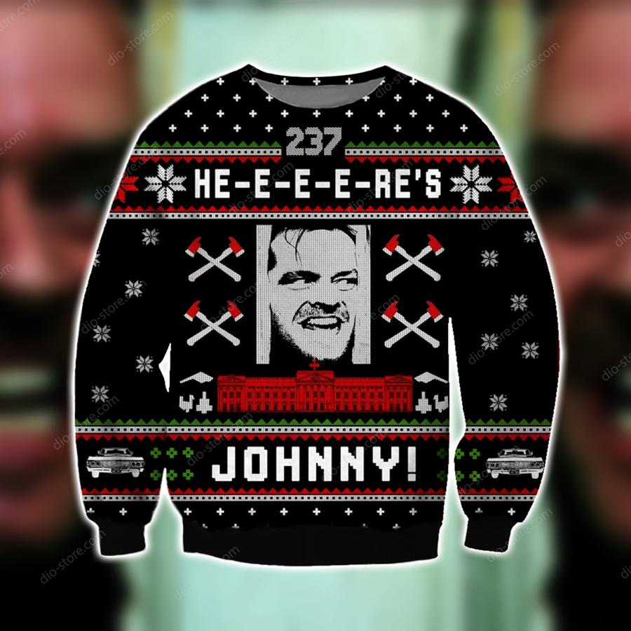 HereS Johnny Knitting Pattern Christmas Sweater