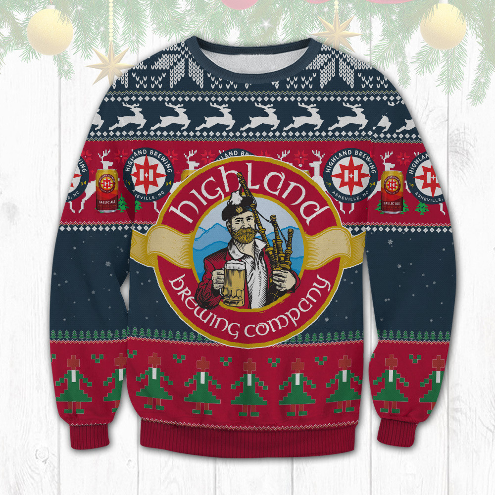 High Land Brewing Company Ugly Christmas Sweater 1