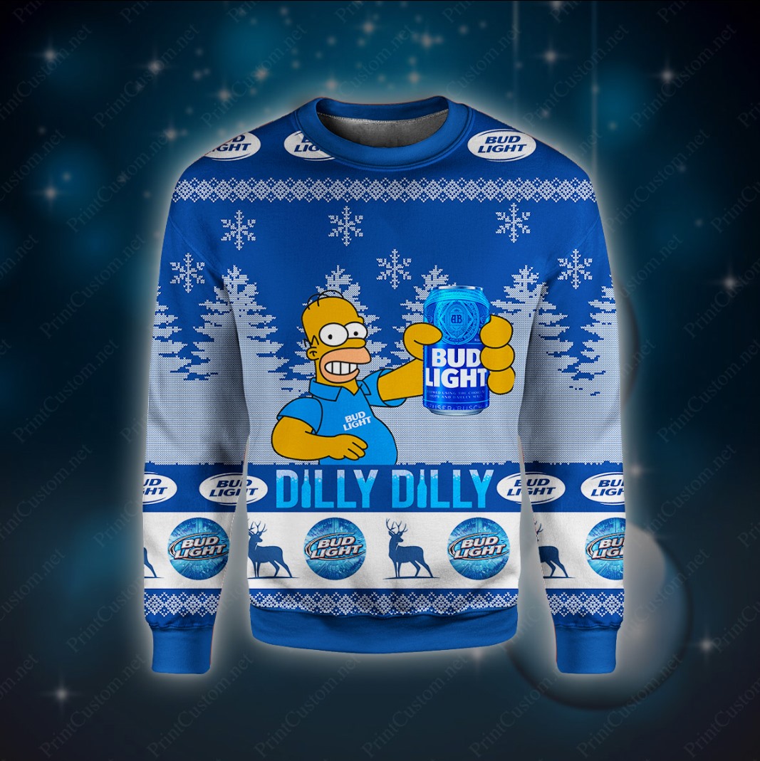 Homer Simpson Bud Light Dilly Dilly Sweater