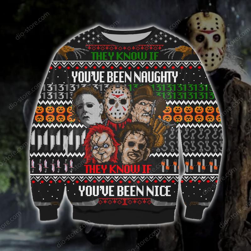 Honor character they know if you've been naughty pumpkin knitted wool sweater 3 Honor character they know if youve been naughty pumpkin sweater 1