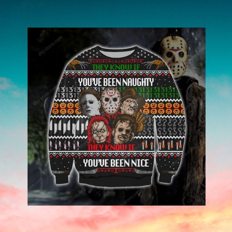 Honor character they know if you've been naughty pumpkin knitted wool sweater 2 Honor character they know if youve been naughty pumpkin sweater 2