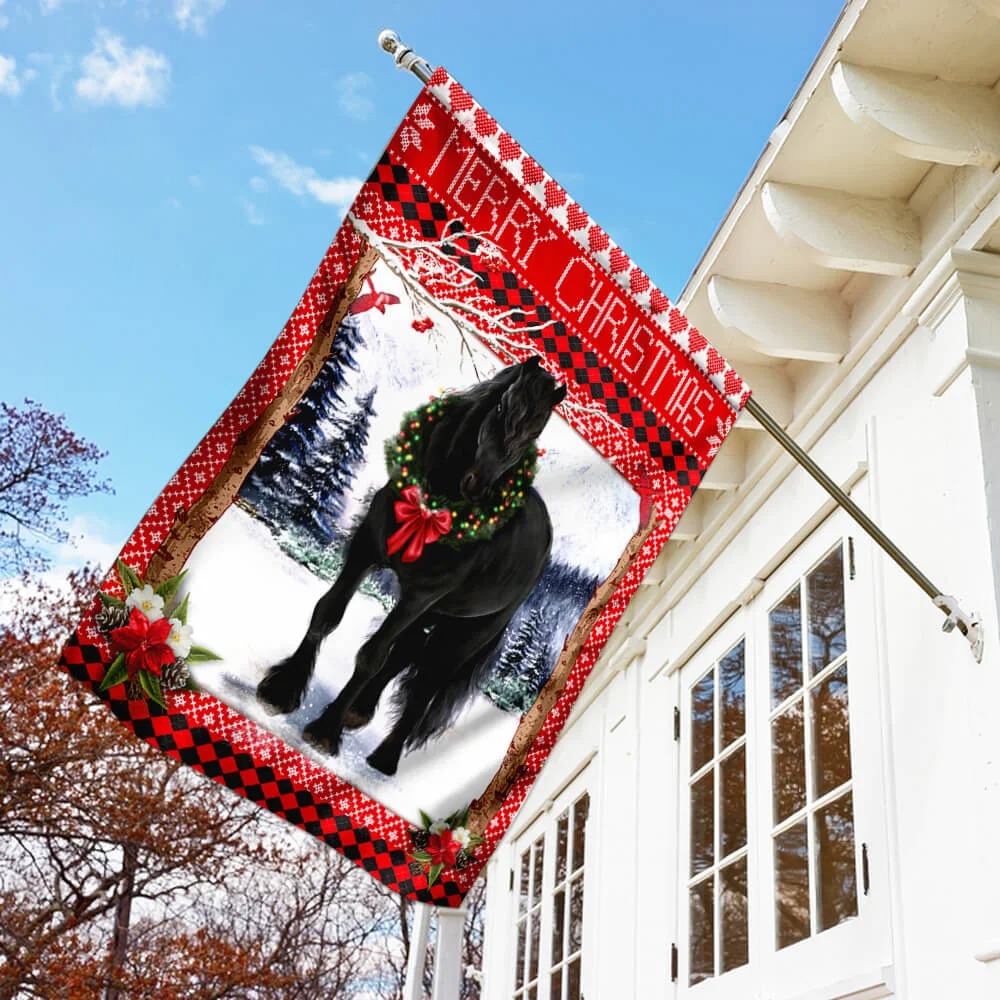 Horse Merry Christmas Flag 7 Horse Merry Christmas Flag 1