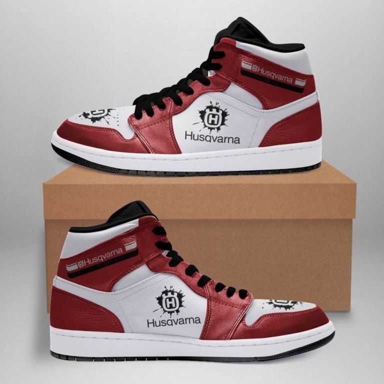Husqvarna Red Air Jordan High Top Sneaker 1 Husqvarna red Air Jordan high top sneaker 1