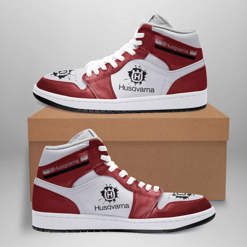 Husqvarna red Air Jordan high top sneaker 4 Husqvarna red Air Jordan high top sneaker 2