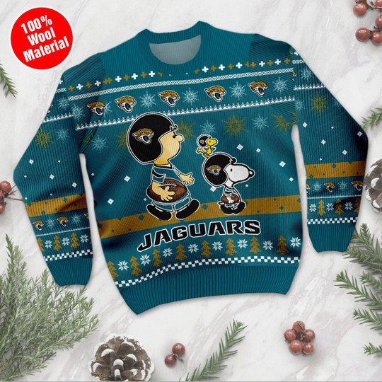 Jacksonville Jaguars Peanuts Snoopy Charlie Brown Ugly Sweater1