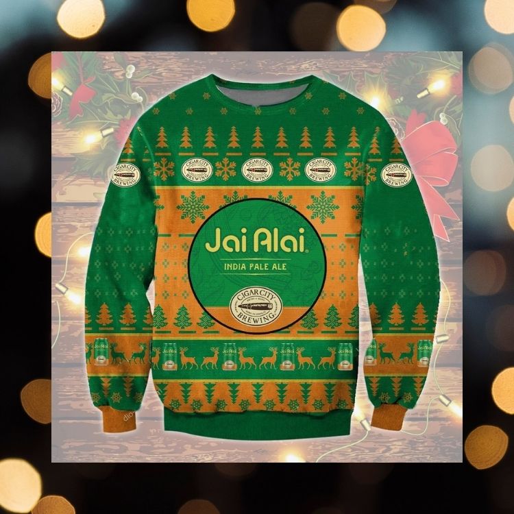 Jai Alai Indian Pale Ale Christmas knitted wool sweater 3 Jai Alai Indian Pale Ale Christmas knitted wool sweater word2