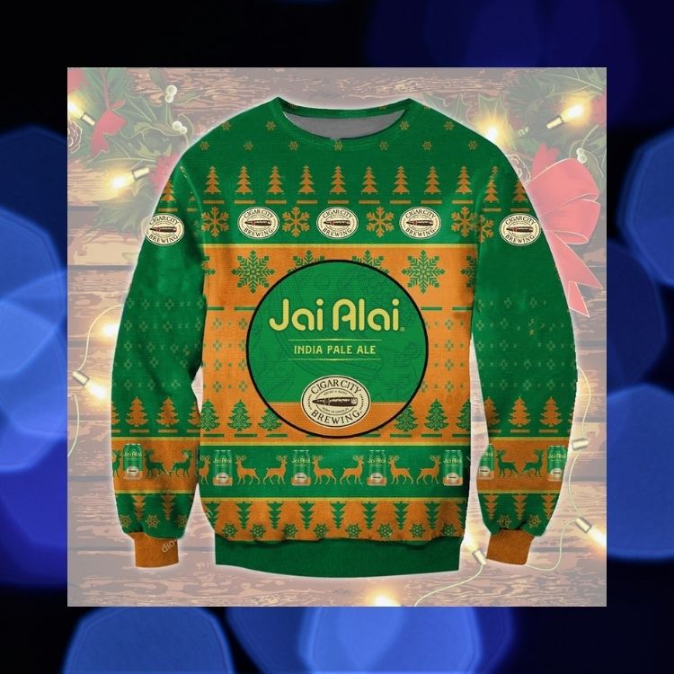 Jai Alai Indian Pale Ale Christmas knitted wool sweater 2 Jai Alai Indian Pale Ale Christmas knitted wool sweater word2