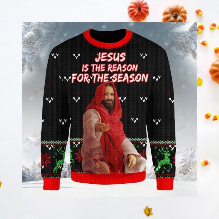Jesus is the reason for the season Christmas sweater 3 Jesus is the reason for the season Christmas sweater 1