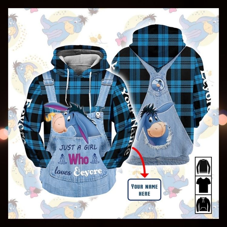 Just A Girl Who Loves Eeyore Personalized Custom 3D Hoodie 4 Just A Girl Who Loves Eeyore Personalized Custom 3D Hoodie1
