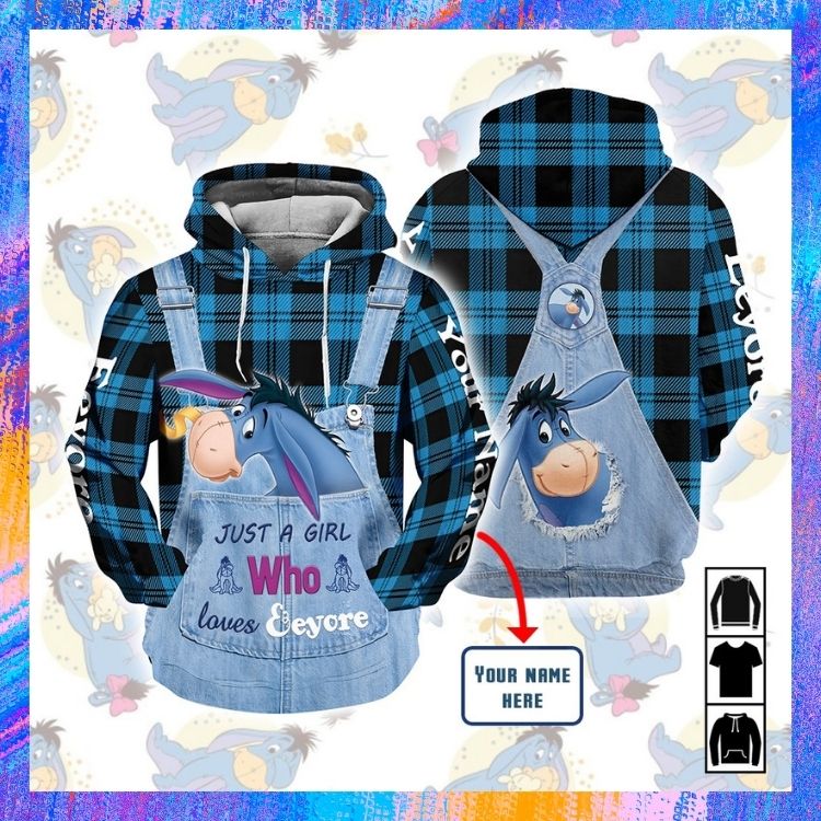 Just A Girl Who Loves Eeyore Personalized Custom 3D Hoodie 3 Just A Girl Who Loves Eeyore Personalized Custom 3D Hoodie2