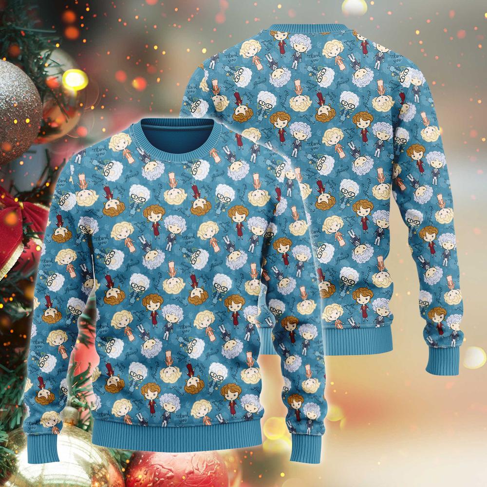 NEW The Golden Girls Thank you a friend blue sweater 2 NEW The Golden Girls Thank you a friend blue sweater word1