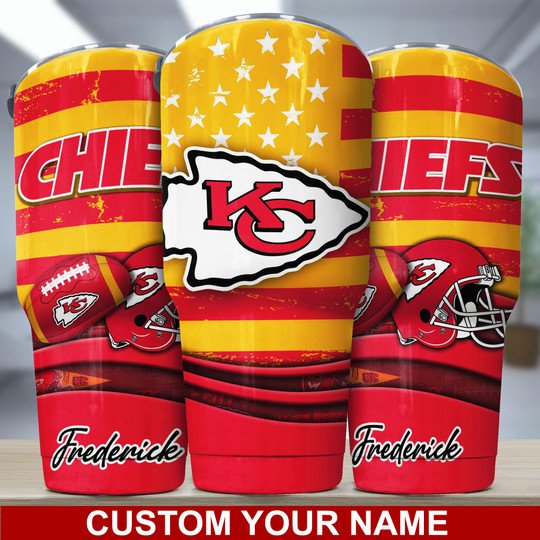 Kansas City Chiefs Custom Name Tumbler