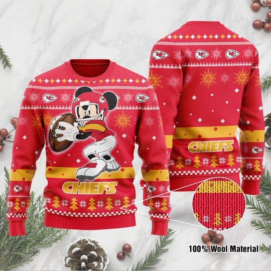 Kansas City Chiefs Mickey Mouse Ugly Sweater