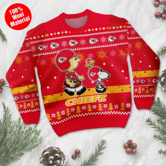 Kansas City Chiefs Peanuts Snoopy Charlie Brown Ugly Sweater1