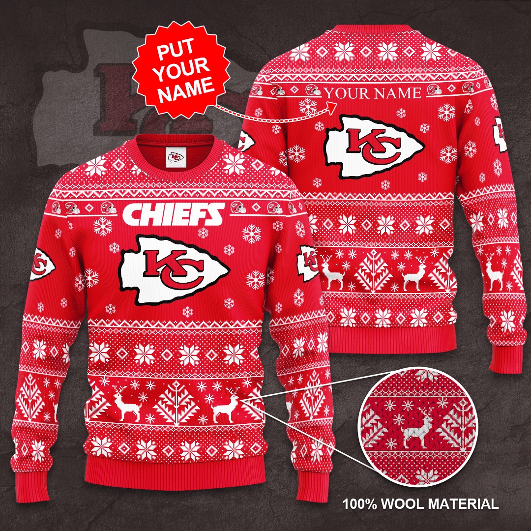 Kansas City Chiefs Personalized Custom Christmas Sweater