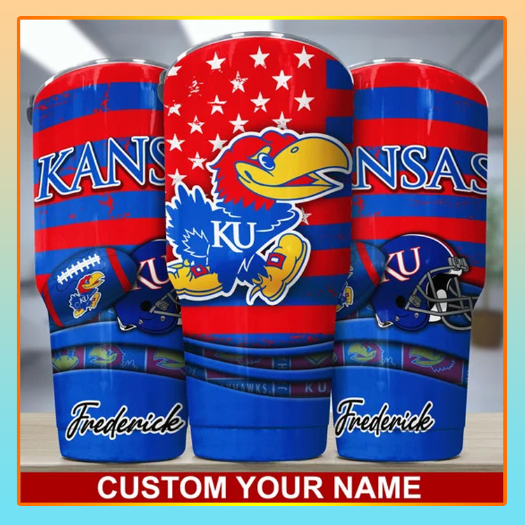 Kansas Jayhawks Custom Name Tumbler 4 Kansas Jayhawks Custom Name Tumbler1