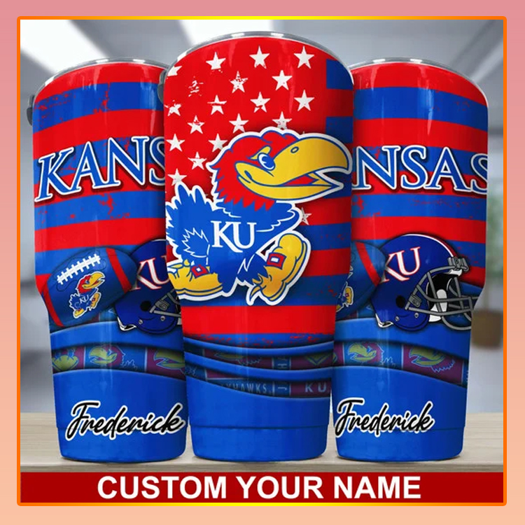 Kansas Jayhawks Custom Name Tumbler 3 Kansas Jayhawks Custom Name Tumbler2
