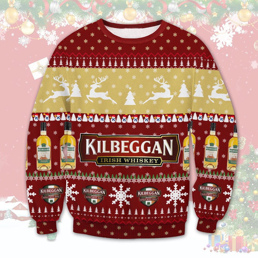 Kilbeggan Irish Whiskey Ugly Christmas Sweater 7