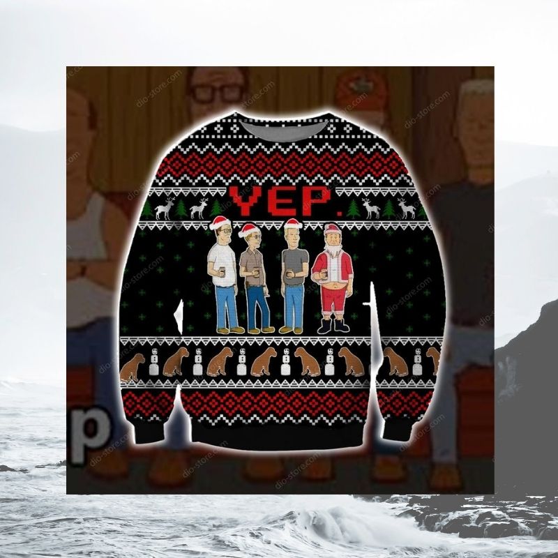 King of the Hill Yep christmas knitted wool sweater 2 King of the Hill Yep christmas sweater 2