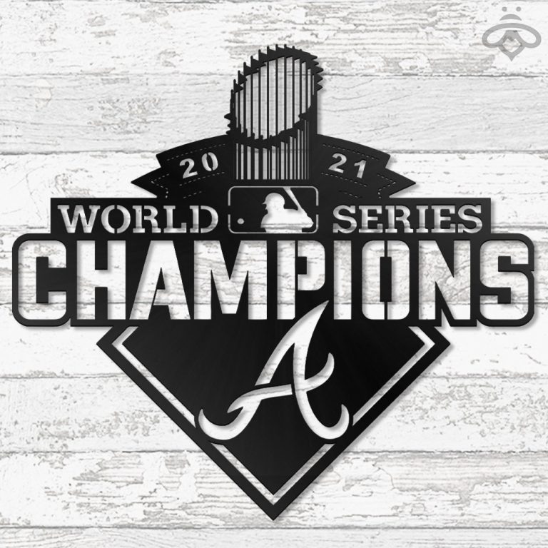 LIMITED 2021 word series champion Atlanta Braves metal sign 1