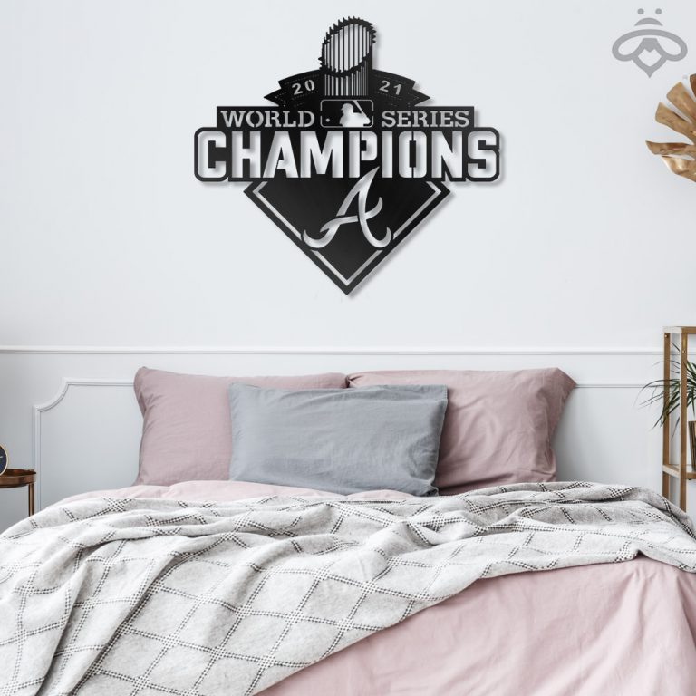 LIMITED 2021 word series champion Atlanta Braves metal sign 7