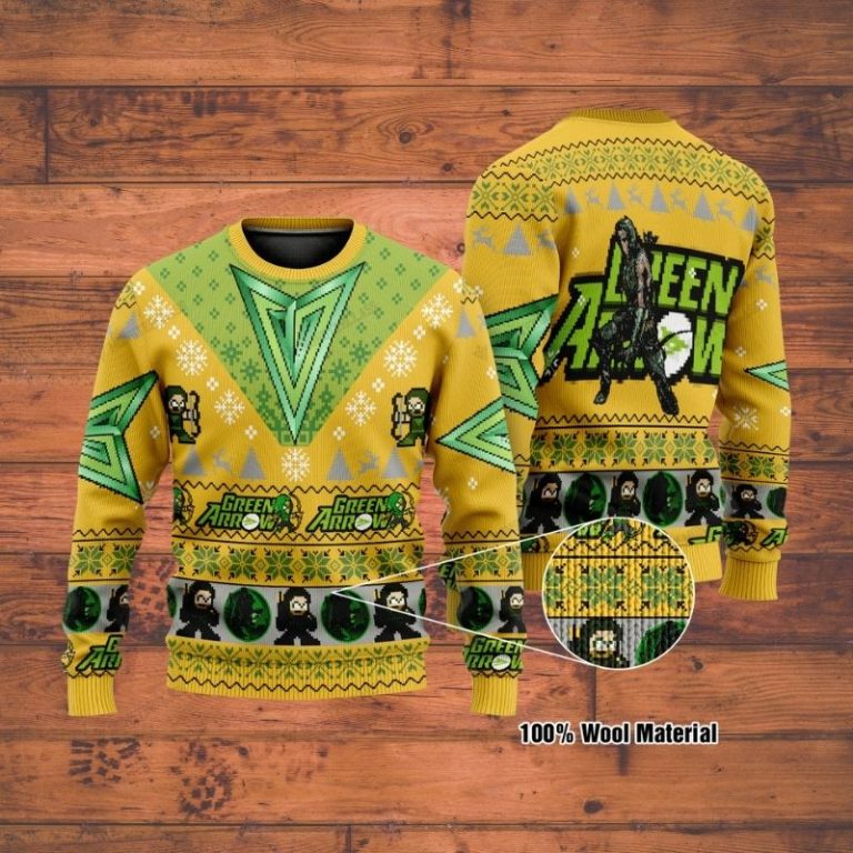 LIMITED Christmas Green Arrow DC Comic Sweater, Sweatshirt (1) LIMITED Christmas Green Arrow DC Comic sweater sweatshirt 1