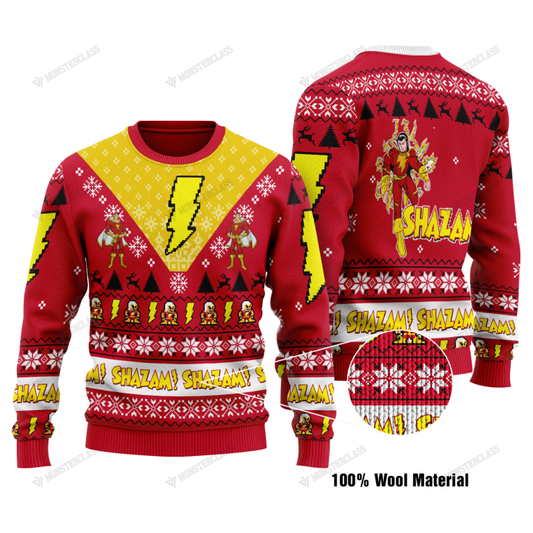 LIMITED Shazam Christmas DC Comic sweater sweatshirt 1