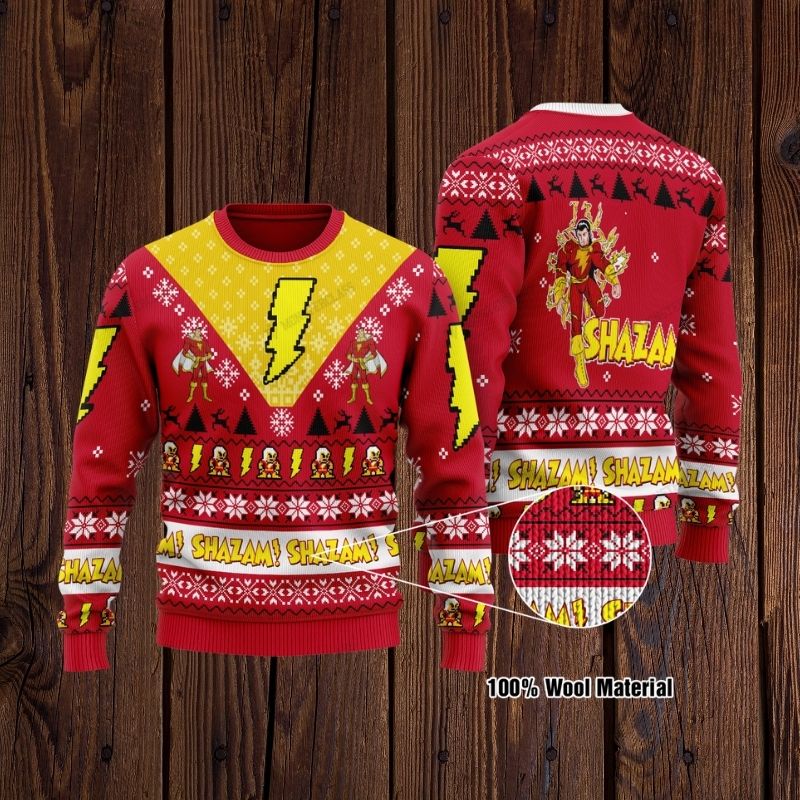 LIMITED Shazam Christmas DC Comic sweater sweatshirt 2