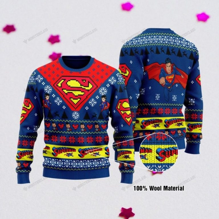 LIMITED Superman Christmas DC Comic sweater sweatshirt 1