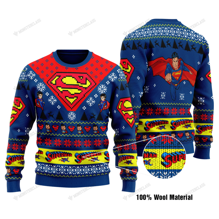 LIMITED Superman Christmas DC Comic sweater sweatshirt 1