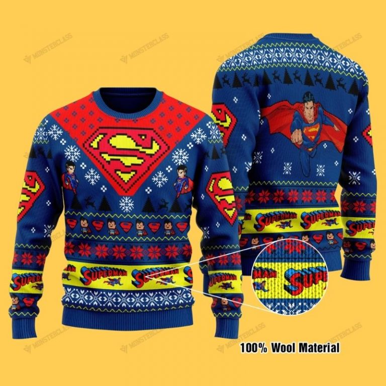 LIMITED Superman Christmas DC Comic sweater sweatshirt 2