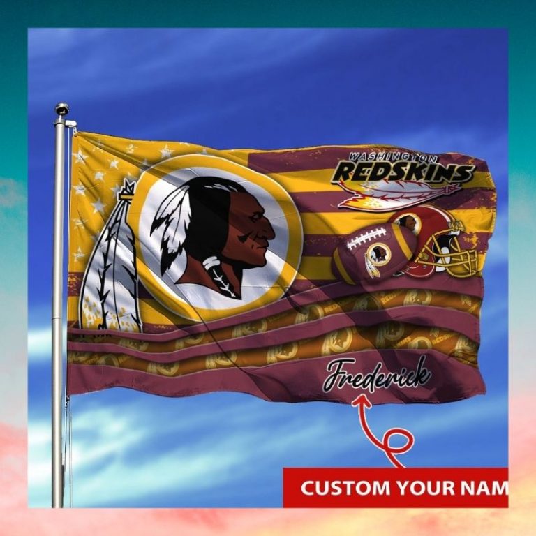 LIMITED Washington Redskins custom Personalized NFL flag 2