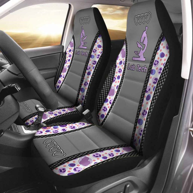 Lab Tech Medical Technologist car Seat Covers word3