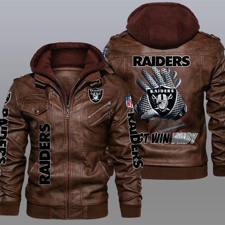 Las Vegas Raiders Just Win Baby leather jacket 1