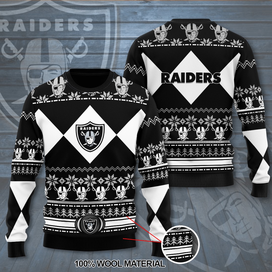 Las Vegas Raiders NFL Black Christmas Sweater