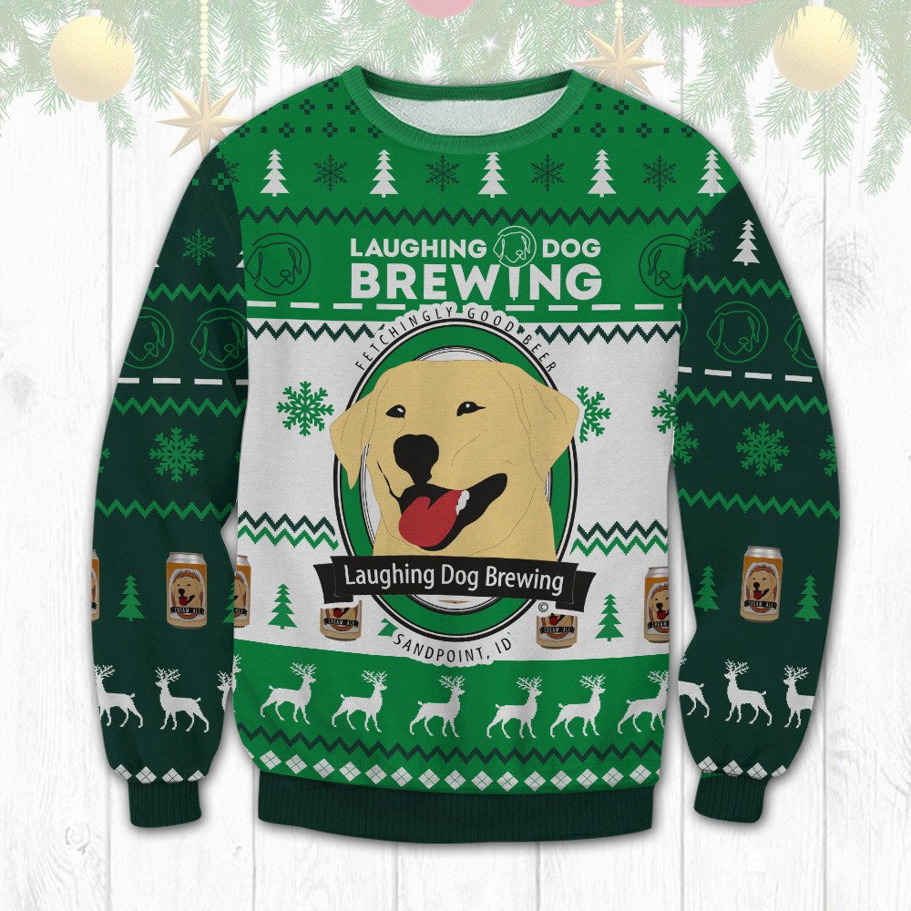 Laughing Dog Brewing Ugly Christmas Sweater 1