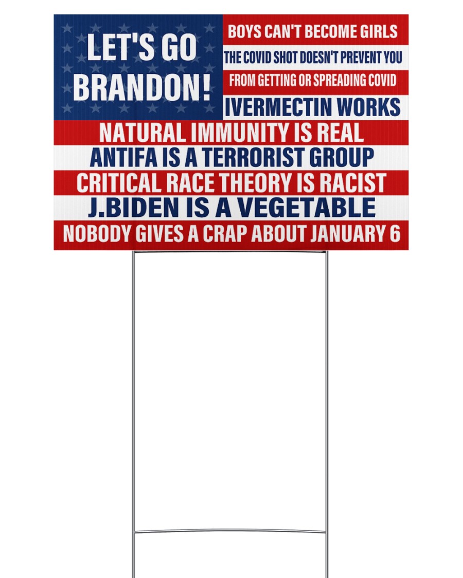 Lets Go Brandon nobody give a crap about January 6 yard sign