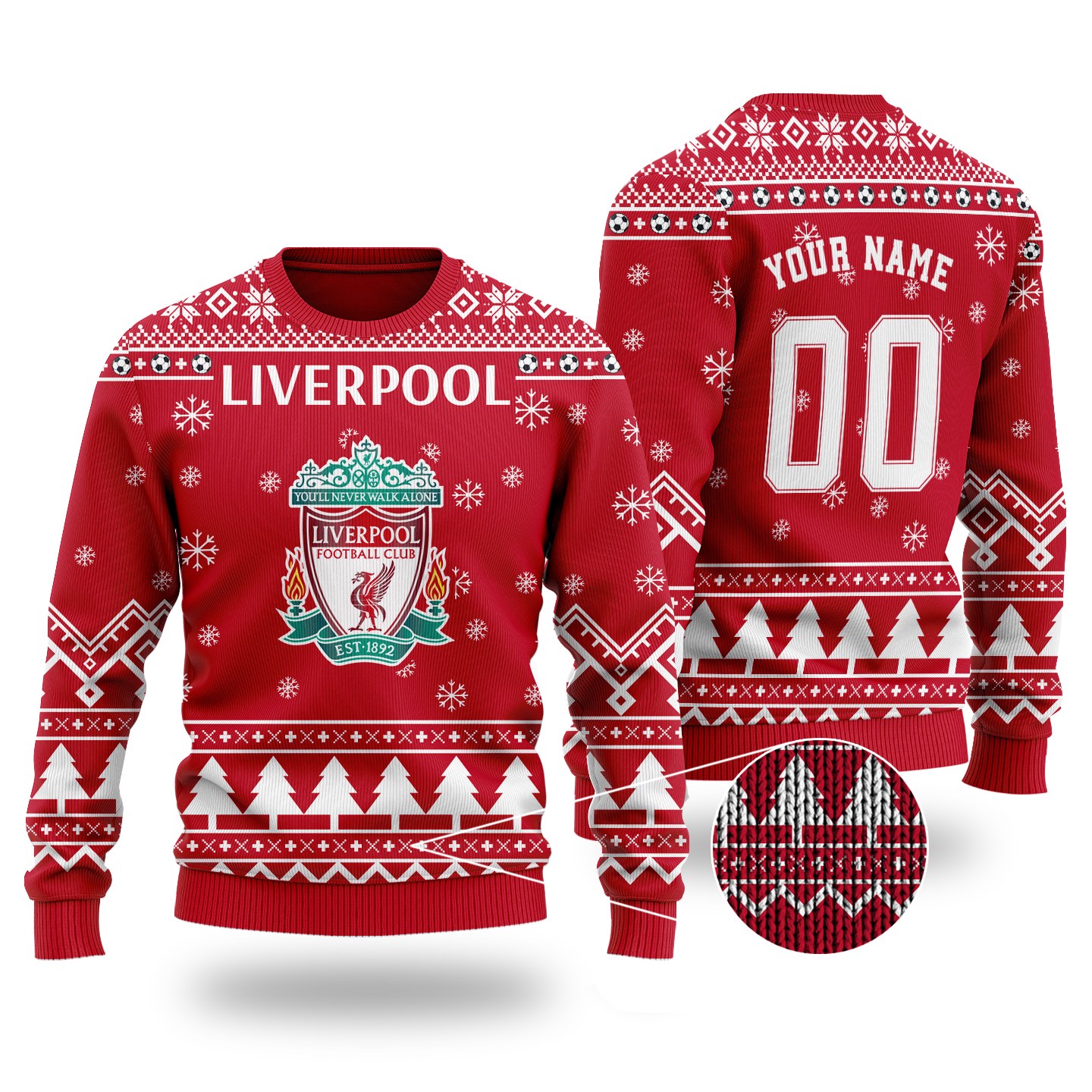 LiverPool Youll Never Walk Alone Football Club EST 1892 Personalized Custom Sweater