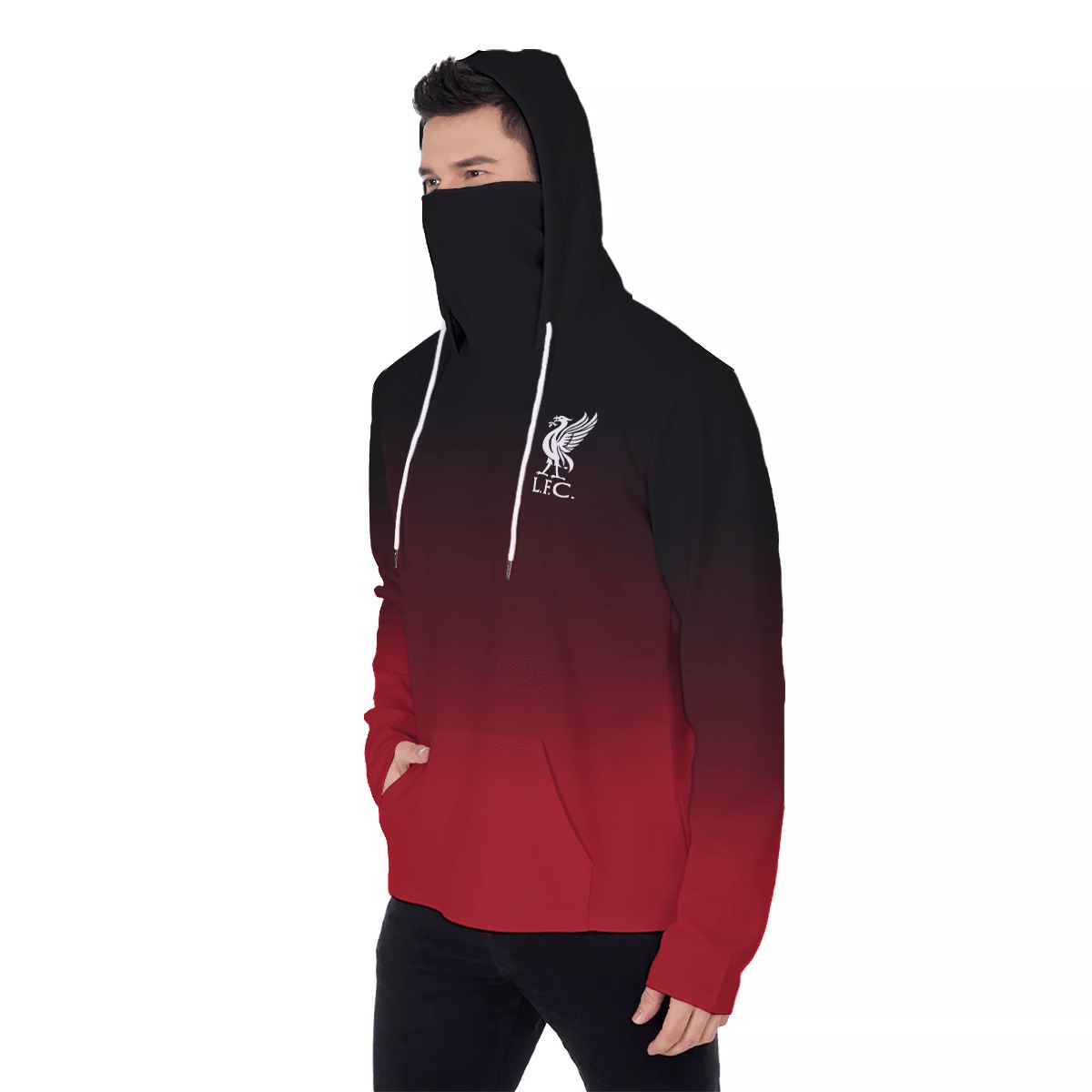 Liverpool you will never walk alone men gradient mask hoodie 2