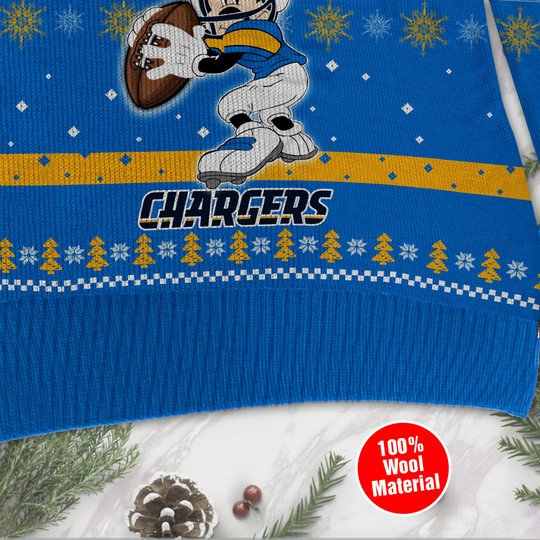 Los Angeles Chargers Mickey Mouse Ugly Sweater 4 Los Angeles Chargers Mickey Mouse Ugly Sweater3