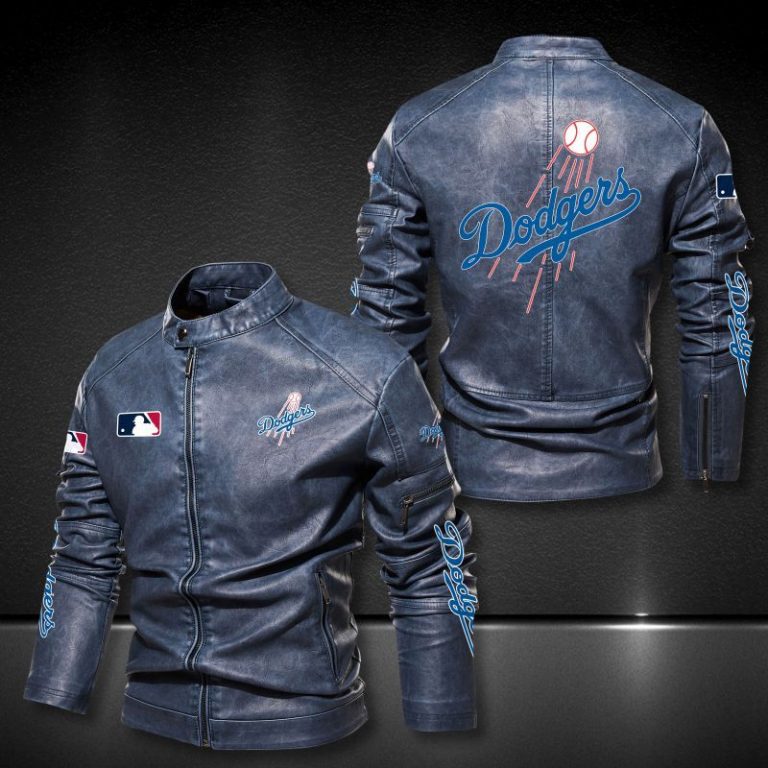 Los Angeles Dodgers motor leather jacket 1