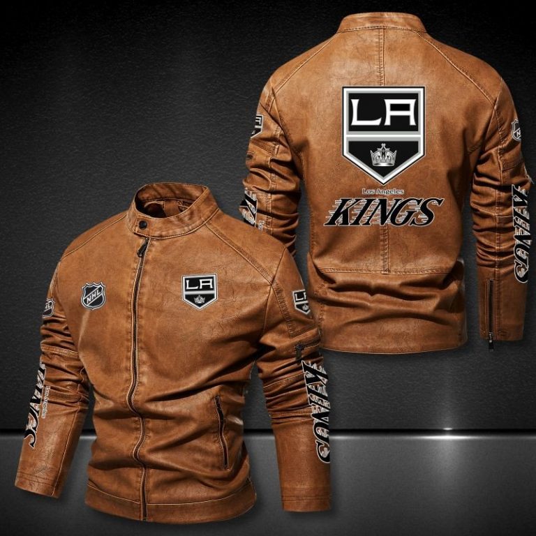 Los Angeles Kings NHL 3D Motor Leather Jacket 3 Los Angeles Kings NHL 3D motor leather jacket 3