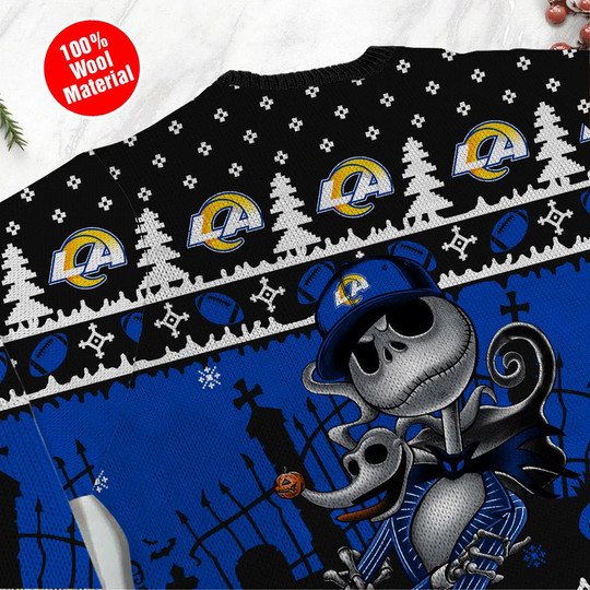 Los Angeles Rams Jack Skellington Ugly Sweater 3 Los Angeles Rams Jack Skellington Ugly Sweater4