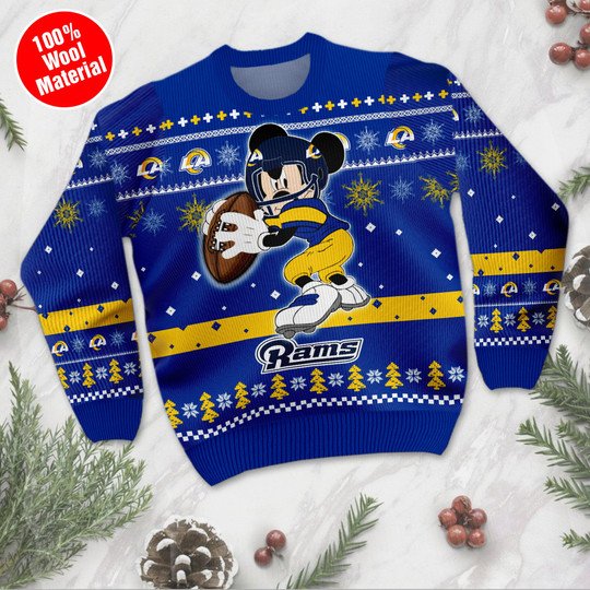 Los Angeles Rams Mickey Mouse Ugly Sweater1