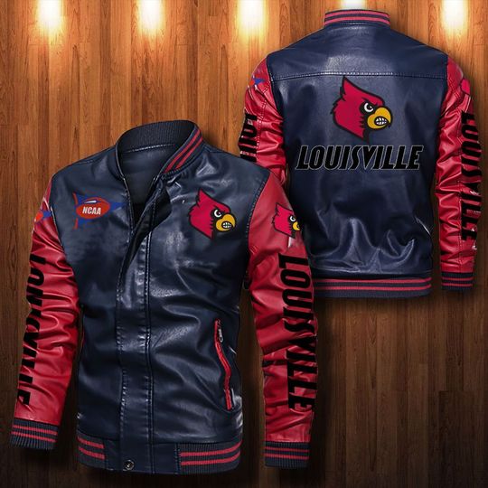 Louisville Cardinals Leather bomber Jacket 1