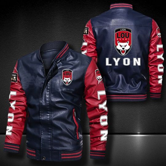 Lyon OU Leather bomber Jacket 1