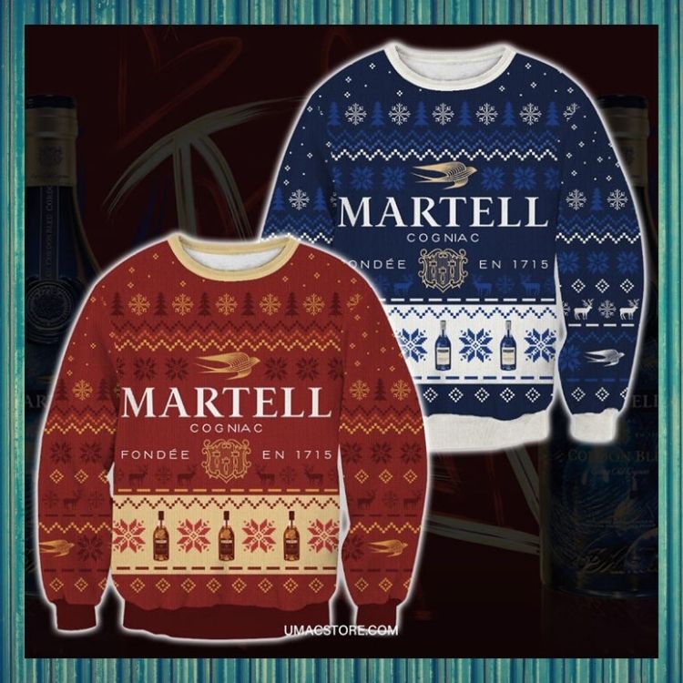 Martell Cogniac Fondee En 1715 Christmas Sweater 3