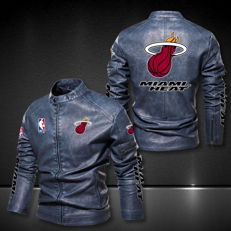 Miami Heat motor leather jacket